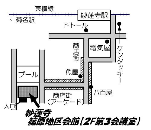 妙蓮寺地図