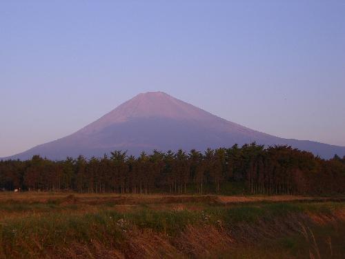 朝焼けの富士