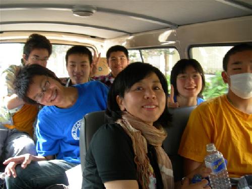 カンボジア車内