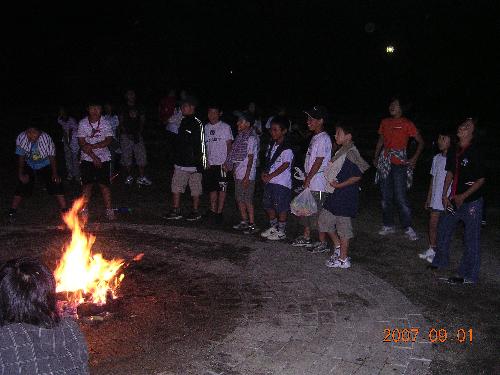 2007びわこ合宿キャンプファイアー