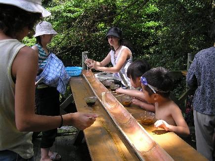 「白糸の滝」そうめん流し