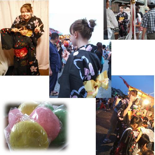 浴衣でお祭り