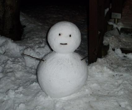 雪だるまも寒そう？