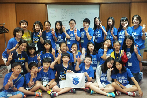 日本交流に参加した韓国のラボっ子たち