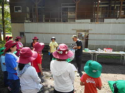 ラボサマーキャンプの野外活動コースの様子