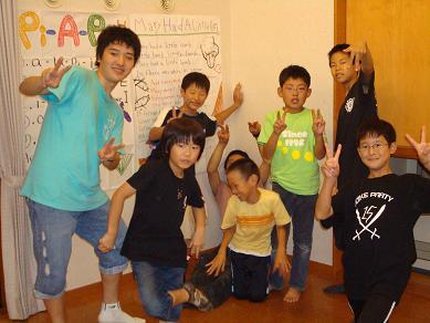 ロッジで別れのつどいのあと