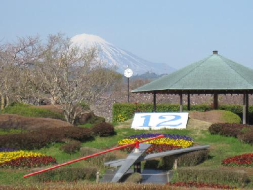 花時計・富士山・桜
